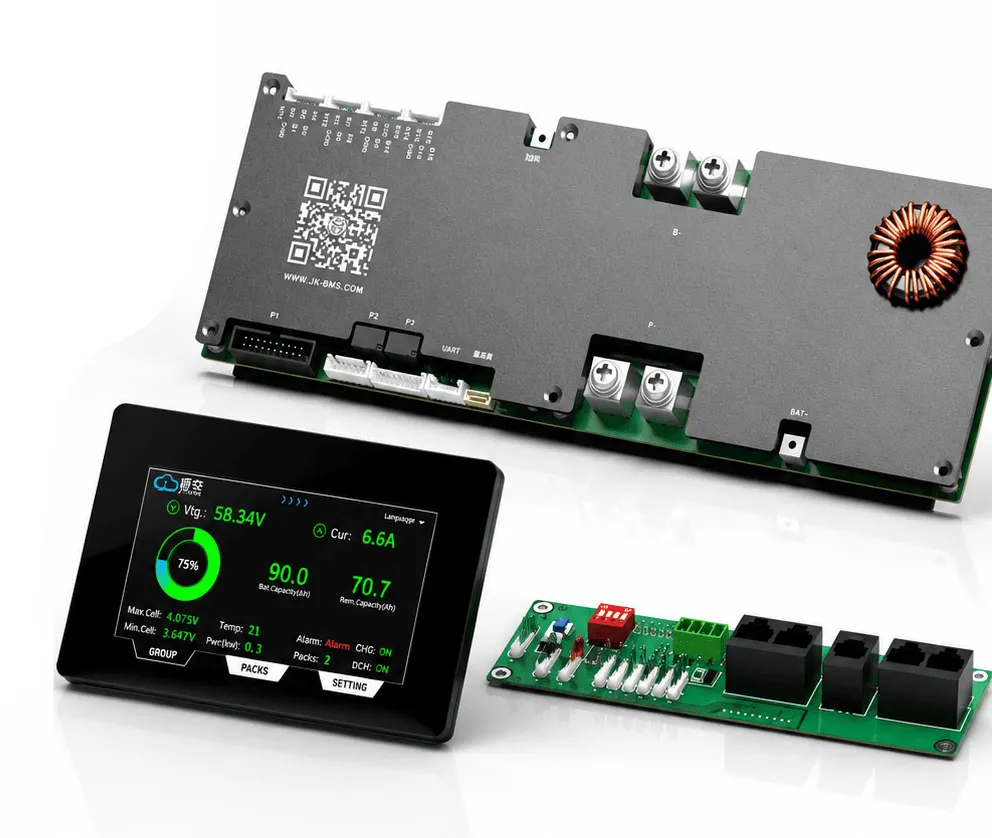 SSLBATT smart BMS and active balancer 16S to 32S with CAN RS485 inverter communication protocol mapping