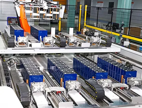 SSLBATT automated battery manufacturing workshop with robotic welding pack assembly and aging test lines