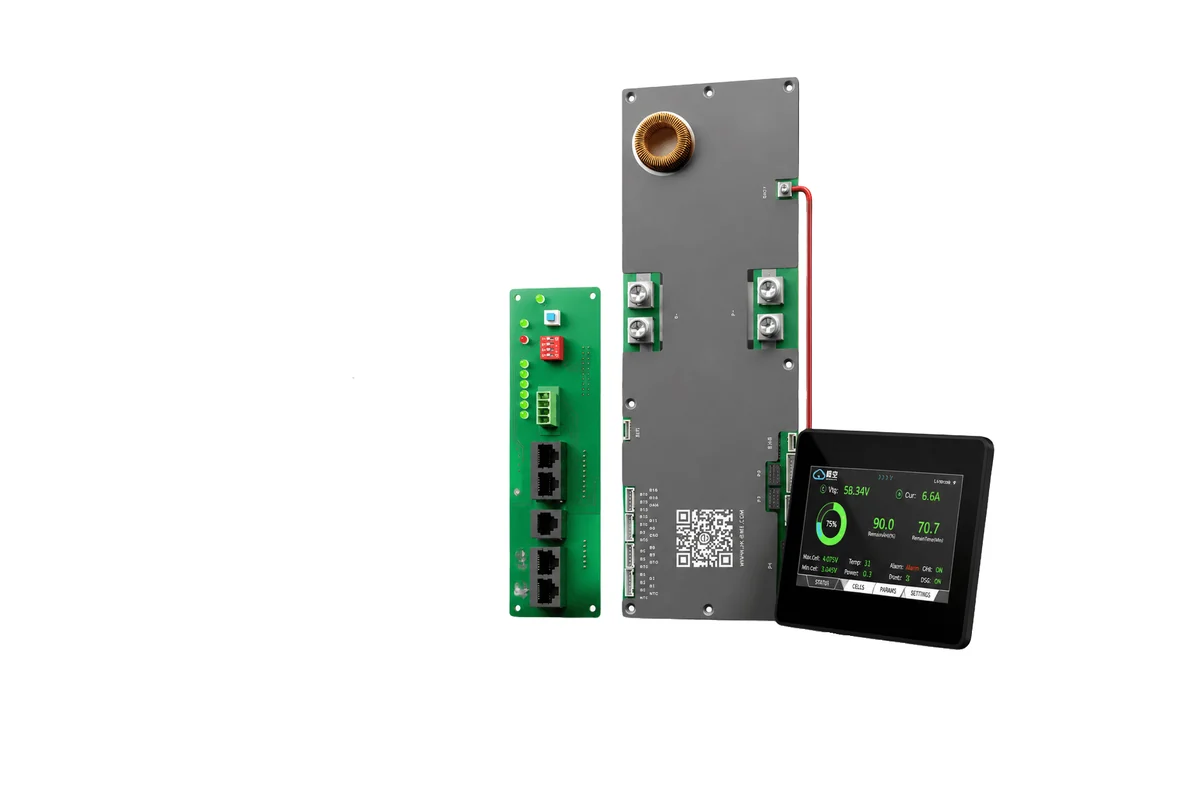 PB Inverter Series BMS main board with communication board and LCD display